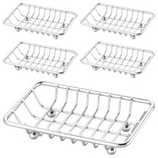 捦泰 st3207 肥皂架 浴室瀝水皂盒 鍍鉻防鏽 簡約設計 穩固耐用, 5個