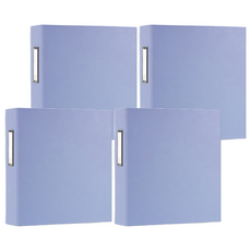 珠友文化 A4 D型檔案夾 3孔, 柔紫, 4個