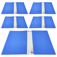 Lan CHYn 連勤牌文具 PP 右中強力夾 + 左上強力夾 LC-515D B, 5個, 藍色