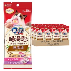 Unicharm Pet 銀湯匙 喵湯匙, 鮪魚 + 鰹魚, 100g, 20包