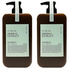 KA'FEN 卡氛 療癒草本 蓬鬆控油洗髮精 艾草, 800ml, 2瓶