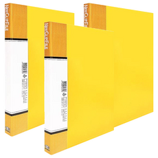 Lan CHYn 連勤牌文具 PP 右中強力夾 + 左上強力夾 LC-515D-Y, 黃色, 3本