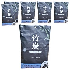 KOKUBO 小久保工業所 日本竹炭除臭包 鞋子用 2入, 有效除濕/脫臭/防霉, 可重複使用, 經濟環保, 200g, 6包