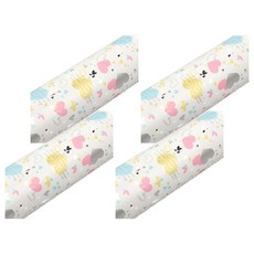 Good Given 文字愛心金屬捲筒包裝紙, 4個, 白色