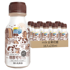 milk 台東初鹿 醇厚可可牛乳, 235ml, 18入