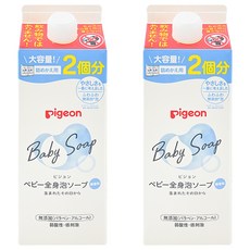 pigeon 貝親 沐浴慕斯 補充包 無香, 800ml, 2盒