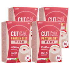 Dr.Calorie 美体專科 打卡奶昔 雪絨草莓 Set 高纖 控卡 飽足 一杯不到80cal, 6包, 20g, 4盒