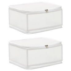 無印風折疊收納箱 磨砂PP 13L, 白色, 2個