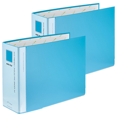 ECO Chungwoon 彩色活頁夾 2孔 9 x 7cm, 天藍色, 2入