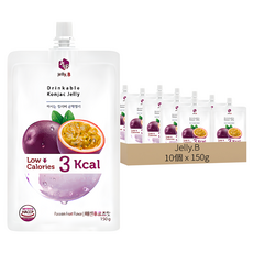 Jelly.B 低卡蒟蒻果凍 百香果味, 150g, 10個