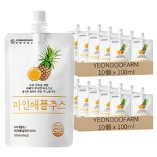 YEONDOOFARM 妍杜農場 NFC 100%鳳梨原汁 附保溫/冷便當手提袋 顏色隨機, 20個, 100ml