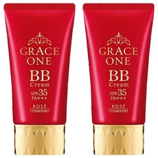 KOSE 高絲 GRACE ONE 極上活妍 特濃彈力BB霜 SPF35 PA+++ 美容液80% 溫水可卸 遮蓋小細紋 02, 自然色, 50g, 2條