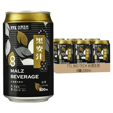 TTL BIO-TECH 台酒生技 原味黑麥汁, 330ml, 6罐