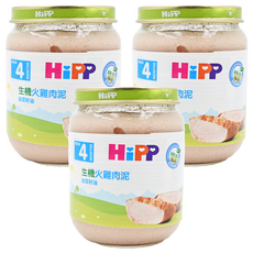 HiPP 喜寶 肉泥 4個月以上, 火雞肉, 125g, 3罐