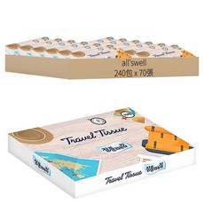 all'swell 衛生紙旅行包 100%純紙, 70張, 240包