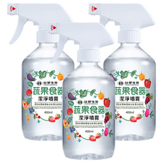 台塑生醫 Dr's Formula 蔬果食器潔淨噴霧, 400ml, 3瓶