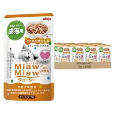 MIAWMIAW 妙喵 含專利a-i胜肽 提升適口性 主食餐包, 雞肉, 70g, 12包