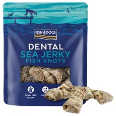 FISH4DOGS 海洋之星 潔牙魚皮點心 結骨, 100g, 1包