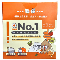 nu4PET 陪心寵糧 機能益生菌 犬貓適用 8種以上複合酵素 腸胃保健益生菌 每包含總菌數108億, 30包, 腸道保健, 1盒