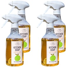 川涌果園 柑橘廚房清潔劑 噴噴瓶, 4個, 500ml