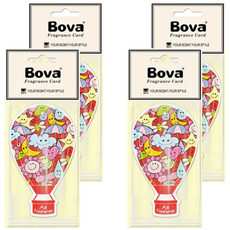 Bova 法柏精品香氛 熱氣球香氛卡 歐洲進口高級香精油 SGS檢驗合格, 15g, 4片, 泡泡糖