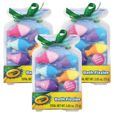 Crayola 繪兒樂 小魚款彩色入浴球, 75g, 3盒