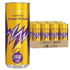 COMEBEST 康貝特 PowerBOMB 爆能能量飲料 微氣泡 黃金比例 225ml, 24罐