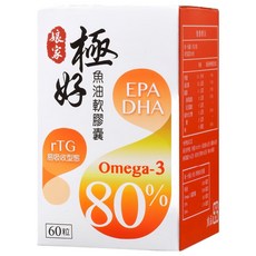 娘家 魚油軟膠囊 高濃度Omega-3 80% rTG型配方, 850mg, 60顆, 1盒