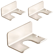 懶角落 浴室吹風機架 60 x 13 x 10cm 白色 免釘壁掛, 3個