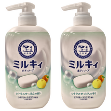 COW STYLE 牛乳石鹼 牛乳精華沐浴乳 柑橘皂香, 2瓶, 500ml
