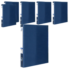 珠友文化 A4 D型檔案夾 3孔 HQ-61303, 深藍色, 6本