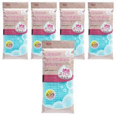 Aisen 立體編織易起泡尼龍澡巾 25 x 100 cm 100%尼龍材質 日本產, 藍色, 1入, 5包