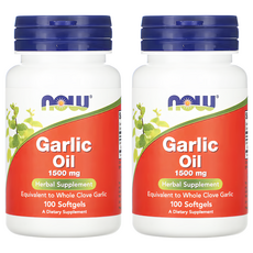now 健而婷 加倍濃縮大蒜精華 1500mg, 100顆, 2罐