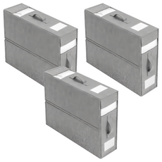 樂居家 立體可堆疊式布藝收納箱 - 床包收納盒 灰色, 3個, 25.4 x 17.8 x 7.6cm