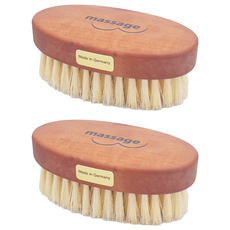 FALLER德國芙樂森 德國製 白豚鬃美胸按摩刷 (乾刷/沐浴按摩), 單色, 1個, 2個