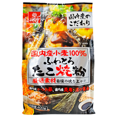 Hakubaku 章魚燒用粉，日本國產小麥100%，鬆軟可口，400g, 1包