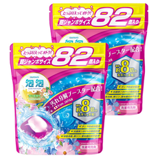 awawa 泡泡三合一香氛抗菌除蟎洗衣珠 花果香, 82顆, 2包