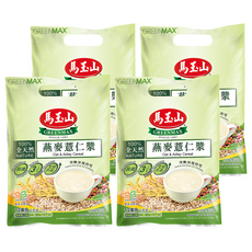 馬玉山 燕麥薏仁漿, 100% 全天然, 高纖, 冷熱皆宜, 30g, 12包, 4袋