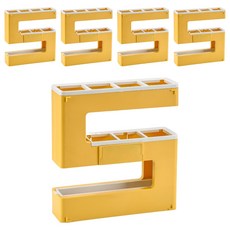 小麥購物 創意壁掛免打孔數字雨傘收納架 L2422, 5個, 黃色