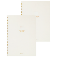 日本MIDORI 點點彩色線圈筆記本 A5 2本 白色 - 簡約設計，書寫流暢，激發無限創意