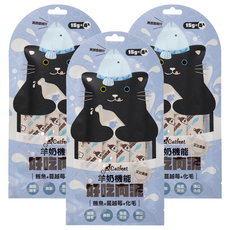 Catfeet 艾比最愛 羊奶機能肉泥, 60g, 鮪魚+蔓越莓+化毛, 3袋