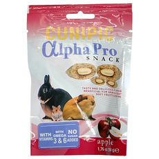 Cunipic 小動物 Alpha Pro 化毛餡餅 蘋果口味, 含維生素Omega 3和6, 50g, 1包