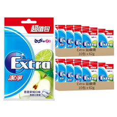Extra 益齒達 潔淨無糖口香糖 青蘋果萊姆口味, 62g, 20包