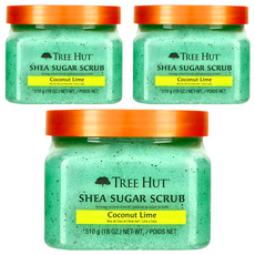 TREE HUT 乳油木蜜糖身體磨砂膏 Coconut Lime, 510g, 3件