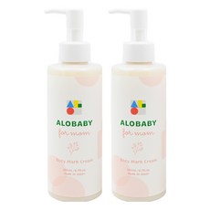 ALOBABY 孕媽咪水感撫紋霜 200ml, 自然植萃配方 高度保濕 產前產後可用, 2瓶