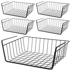 SIANG SI 櫥櫃隔板下掛籃, 5個, 黑色