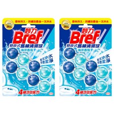 Bref 妙力 懸掛式馬桶清潔球 海洋香 2入 Set 快速清潔芳香, 100g, 2組