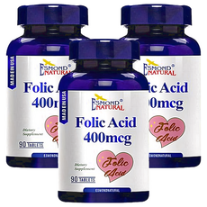 ESMOND NATURAL 愛司盟 葉酸食品錠 400mcg, 90顆, 3瓶