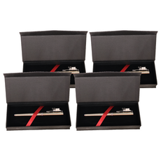 Pentel 飛龍文具 鋼珠筆 金屬軸, 商務人士首選，金屬光澤耀眼，0.8mm筆尖, 黑色, 4盒