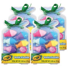 Crayola 繪兒樂 小魚款彩色入浴球, 75g, 4盒